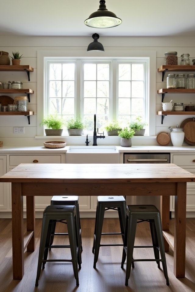 cozy rustic farmhouse kitchen