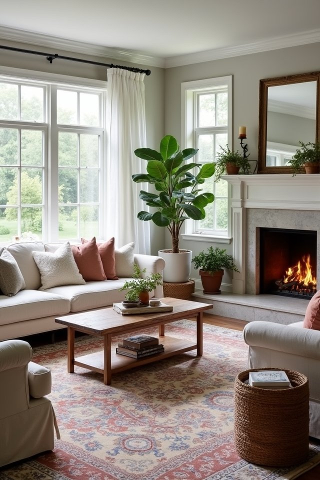 cozy rustic farmhouse rug