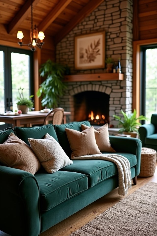 cozy rustic green retreat