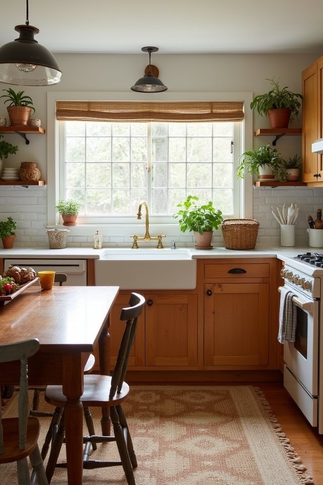 cozy rustic kitchen accents