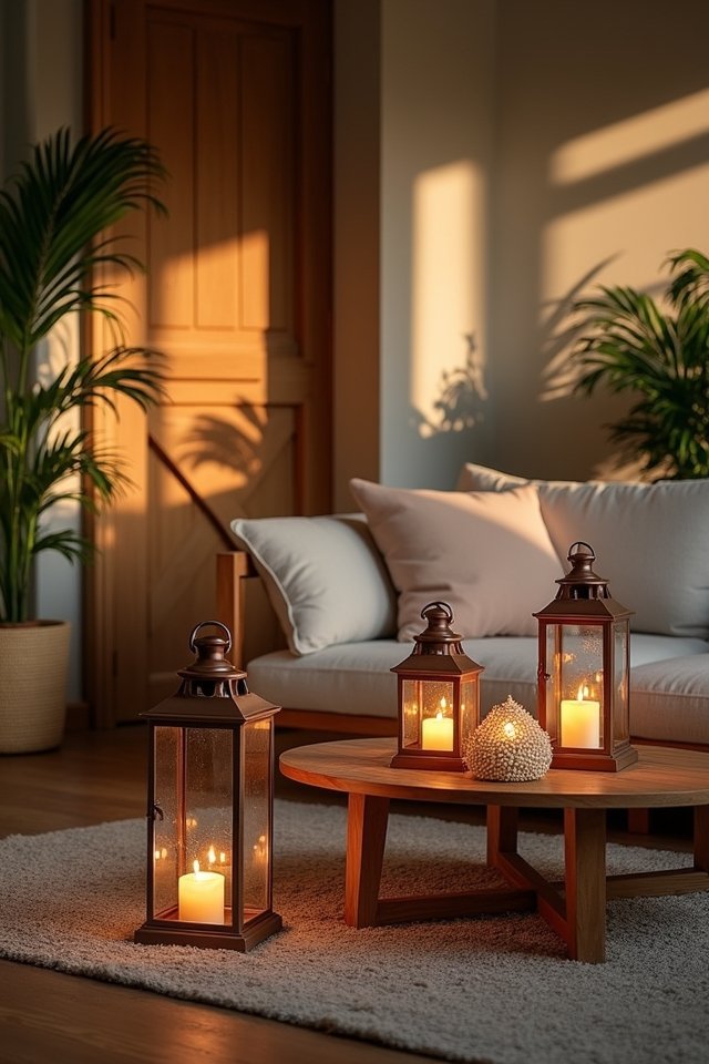 cozy rustic lantern ambiance