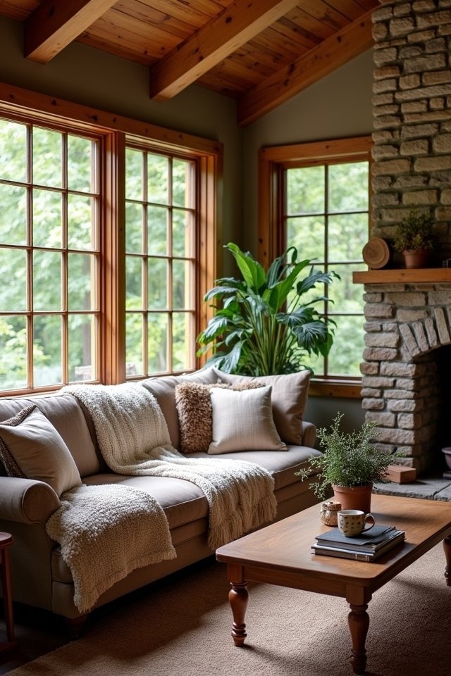 cozy rustic living retreat