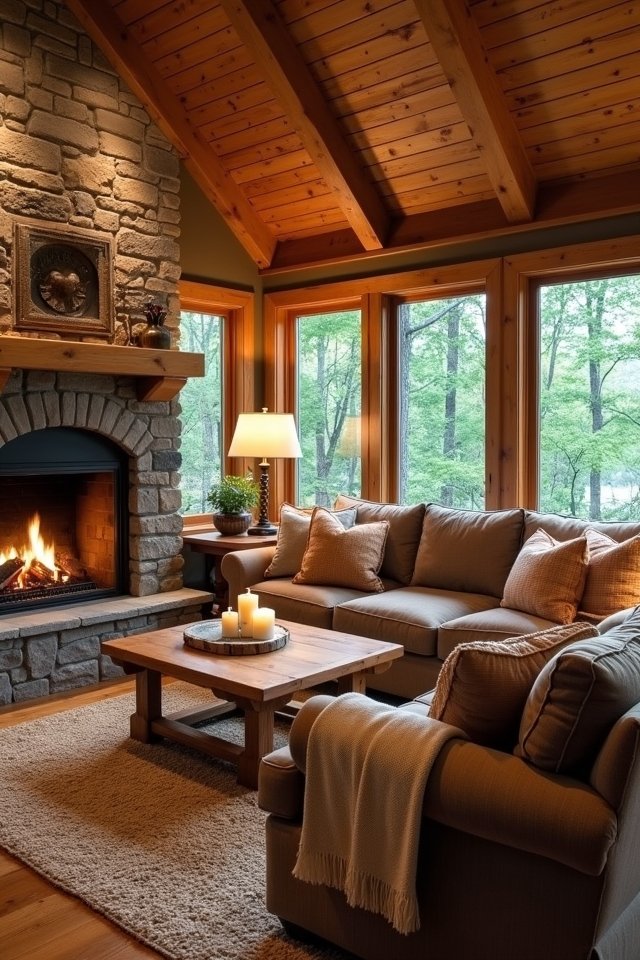 cozy rustic log cabin