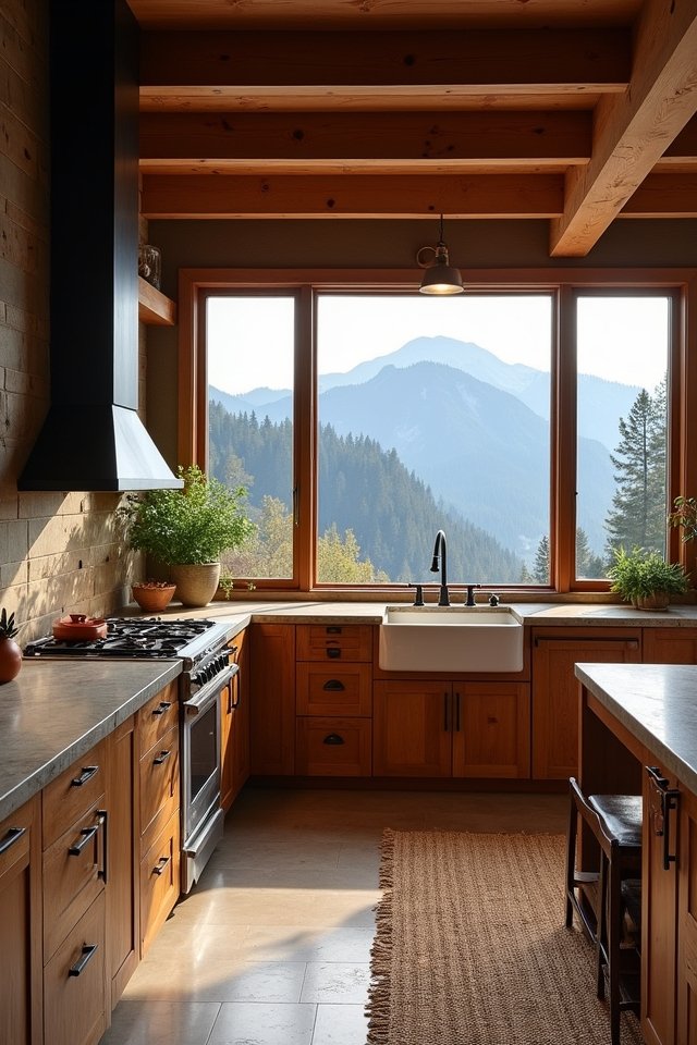 cozy rustic modern kitchen