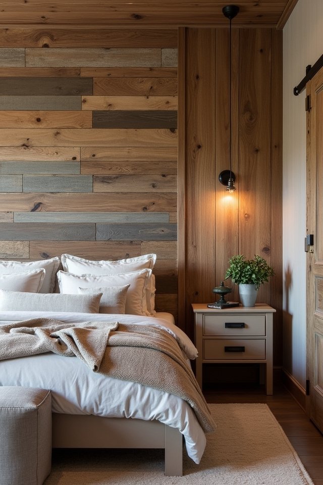 cozy rustic wood paneling