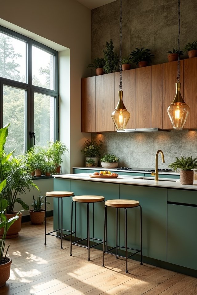 cozy sage green lighting ideas