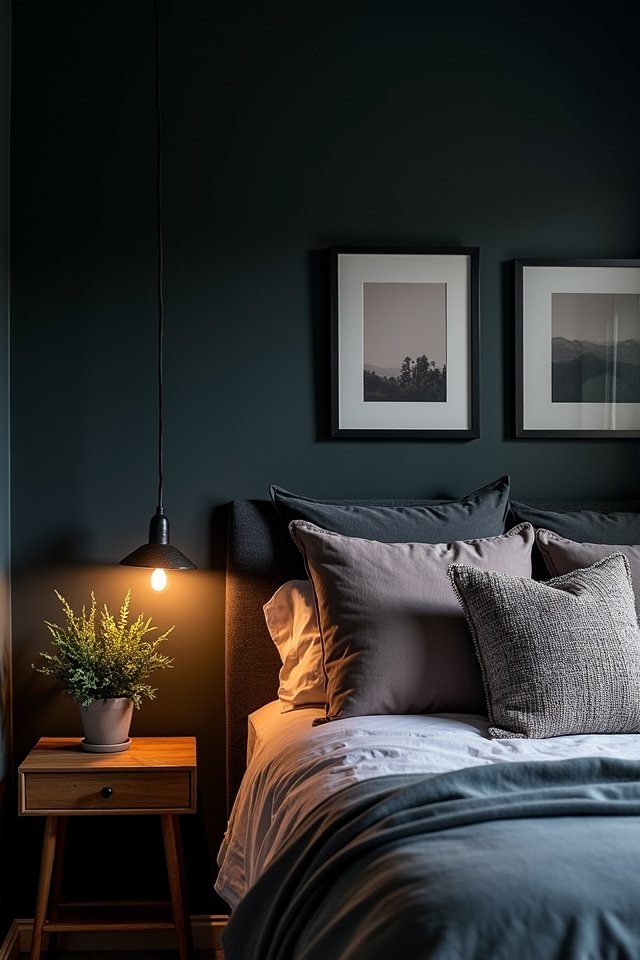 cozy sanctuary with dark tones