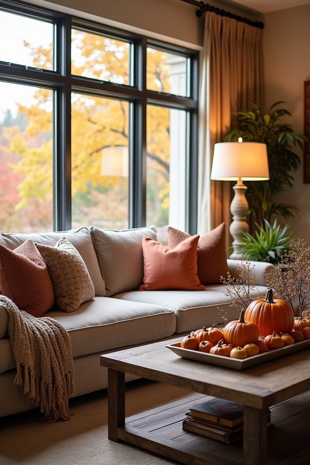 cozy seasonal living room decor