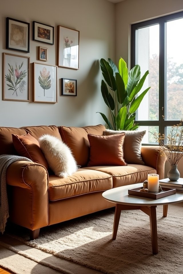 cozy sectional reading nook