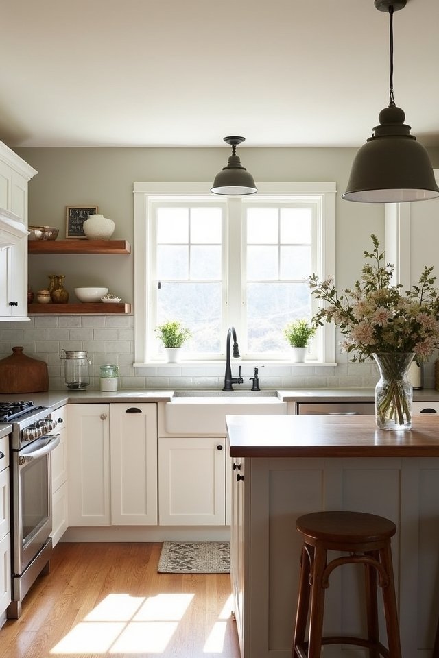 cozy shaker cabinet kitchen