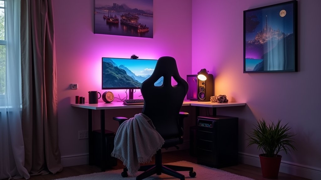 cozy small bedroom gaming setups