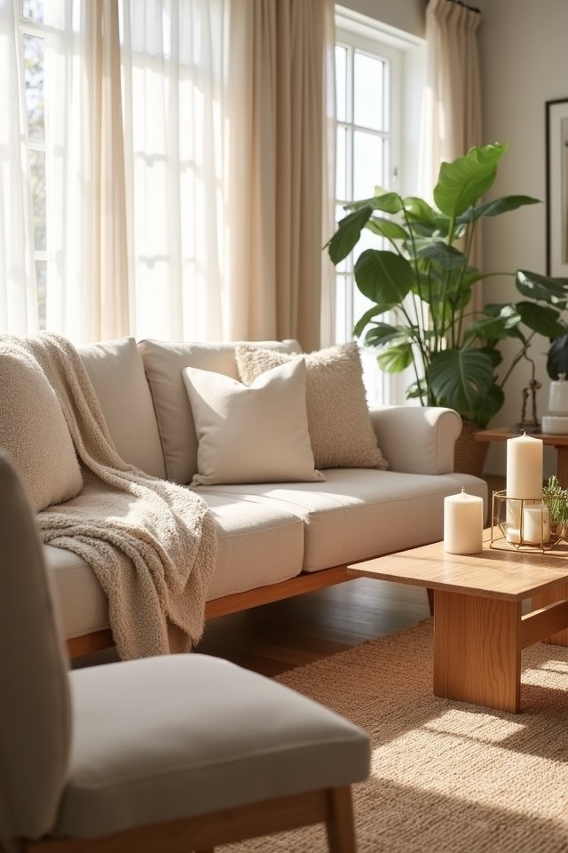 cozy soft beige accents