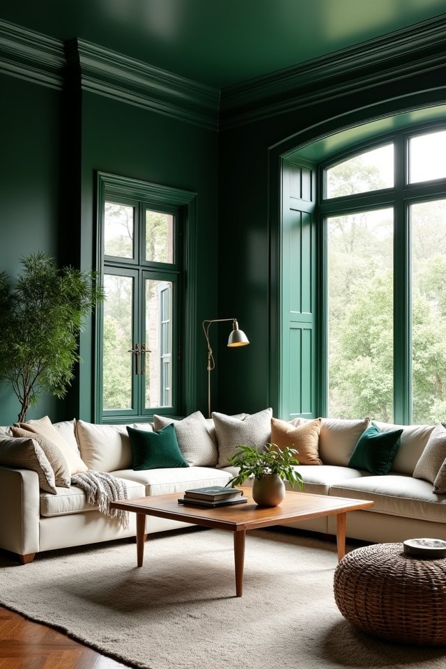 cozy sophisticated green retreat