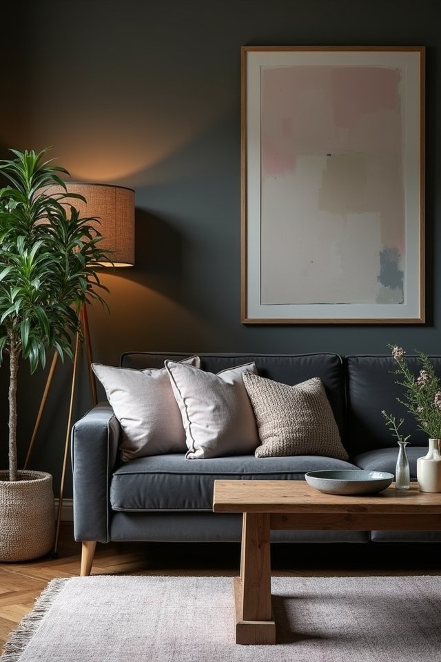cozy sophistication with contrast