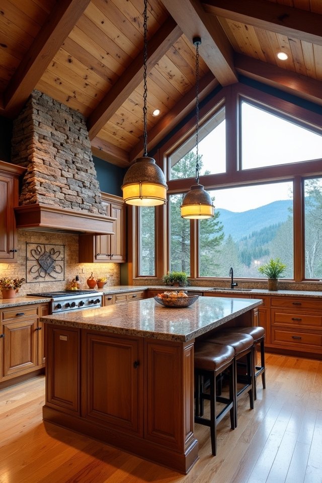 cozy stone kitchen accents