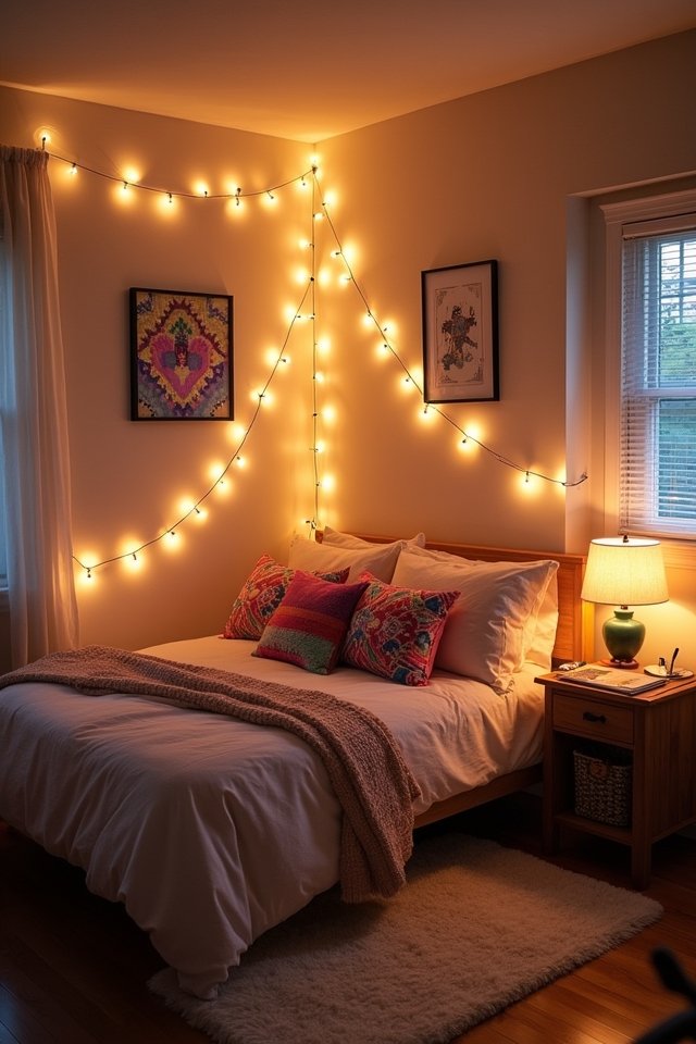 cozy string light ambiance
