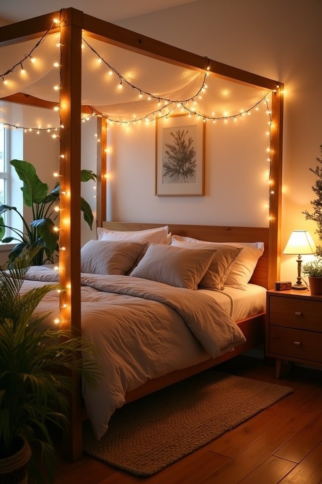cozy string light ambiance
