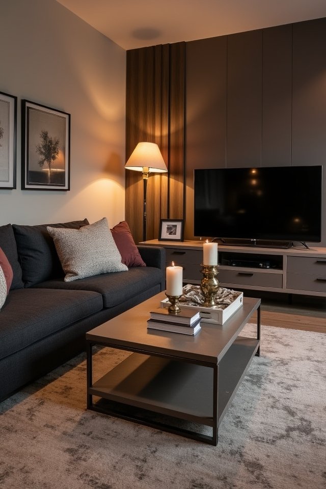 cozy stylish entertainment space