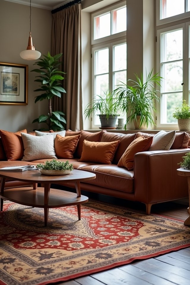 cozy stylish rug centerpiece