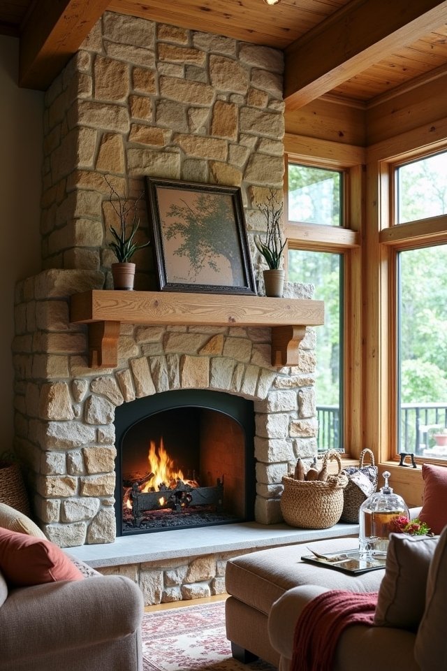 cozy stylish stone surrounds