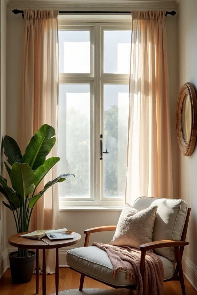 cozy sunlit reading nook