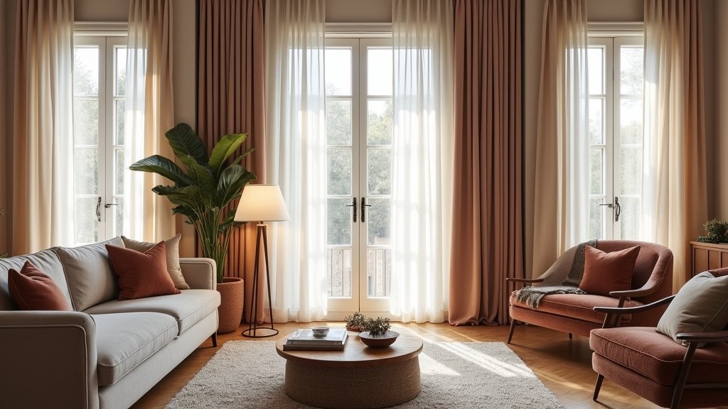 cozy tall window curtains