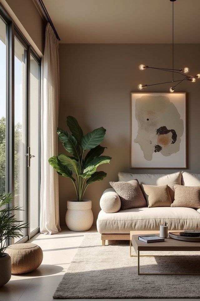 cozy taupe open concept