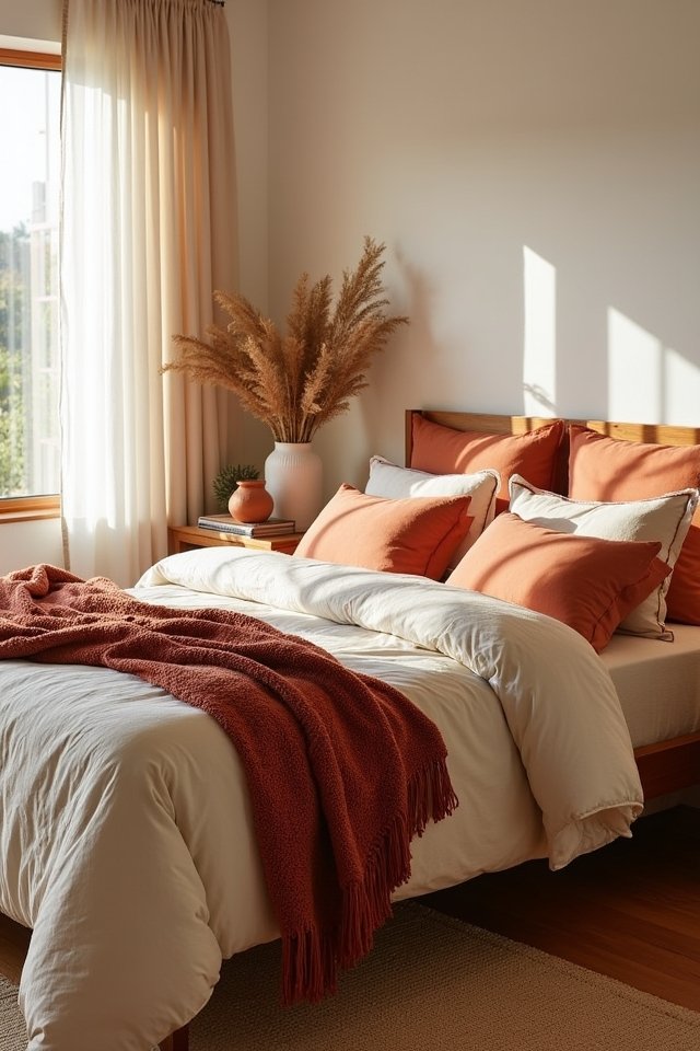 cozy terracotta bedding combinations