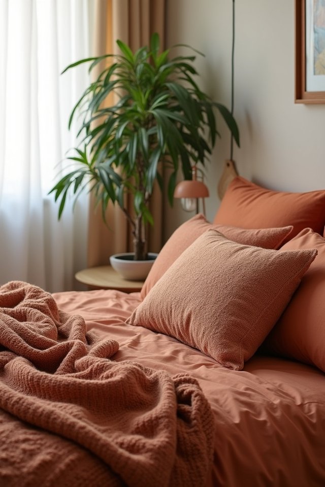 cozy terracotta bedding sets
