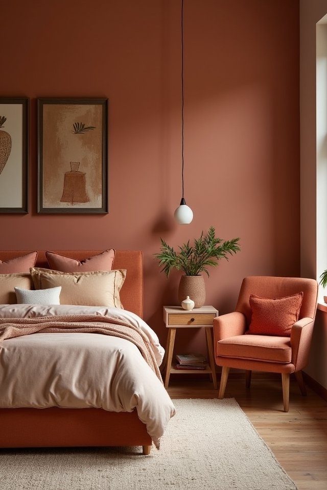 cozy terracotta furniture choices