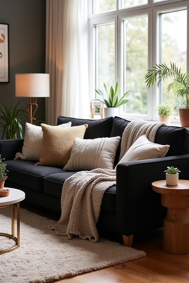 cozy textiles enhance living space