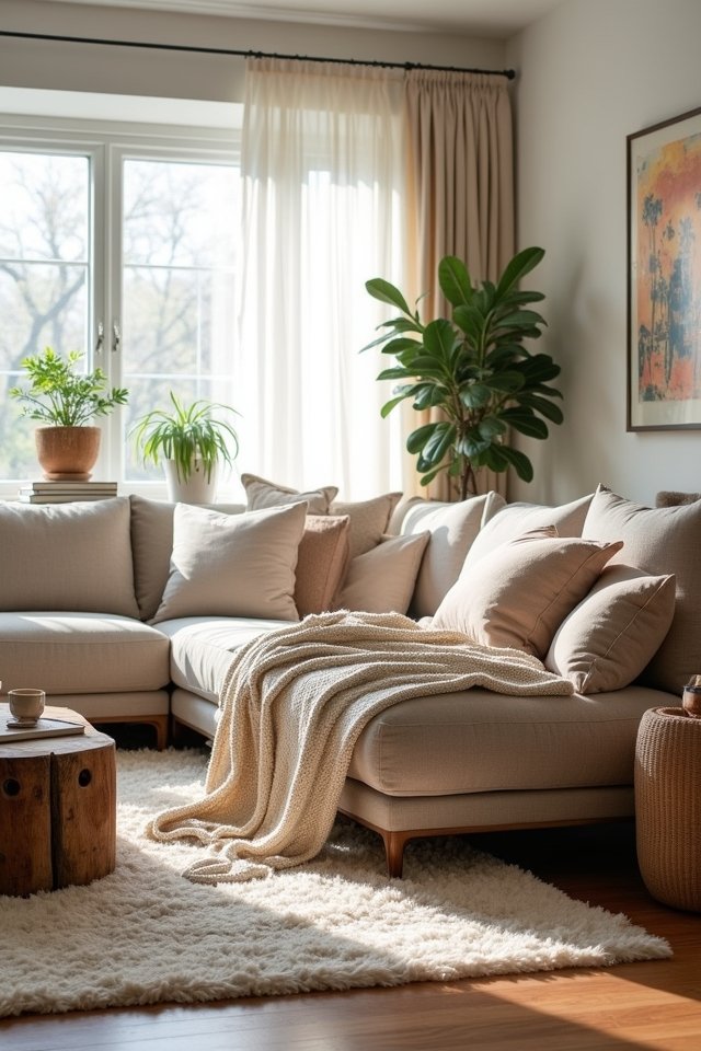 cozy textiles for comfort