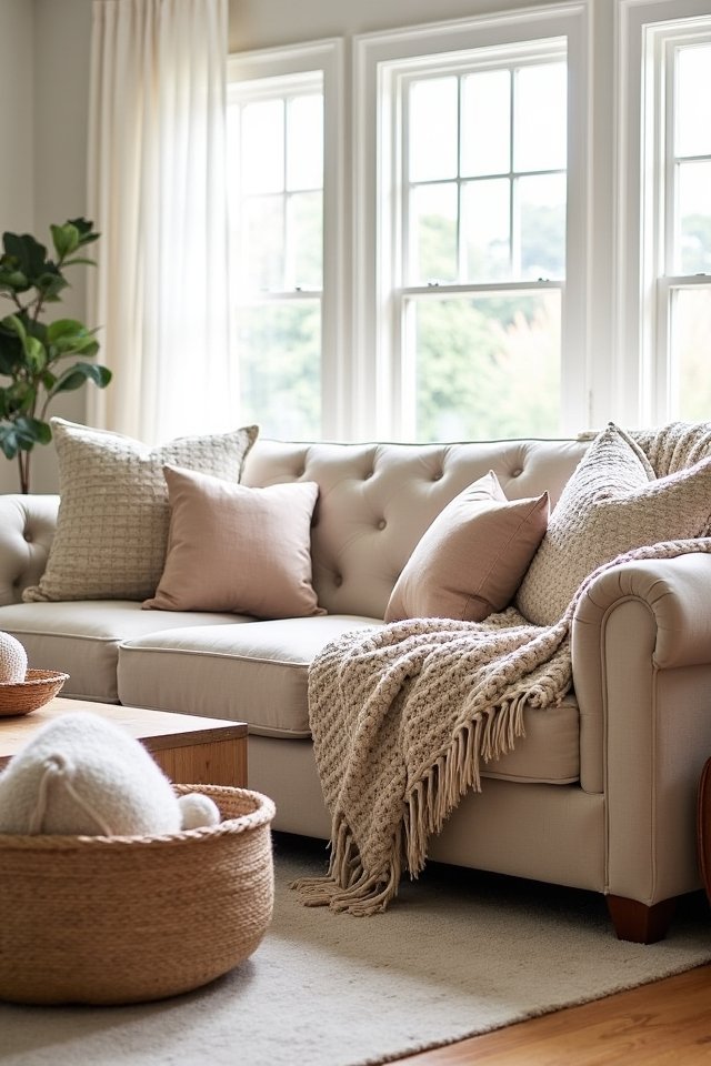 cozy textiles for inviting warmth