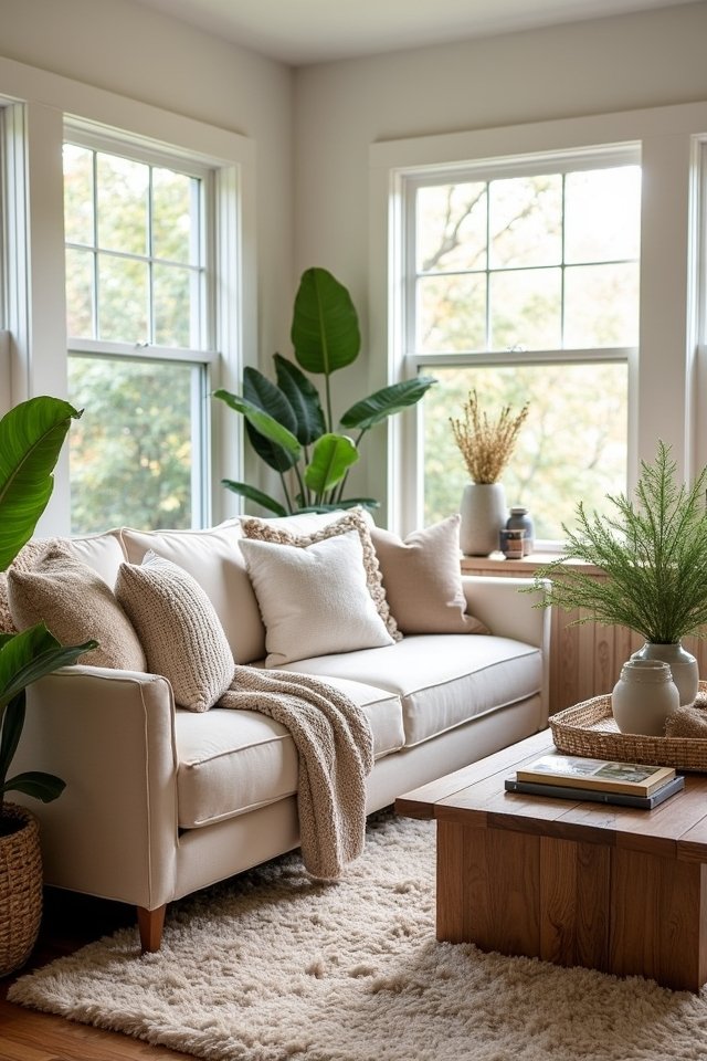 cozy textured living room