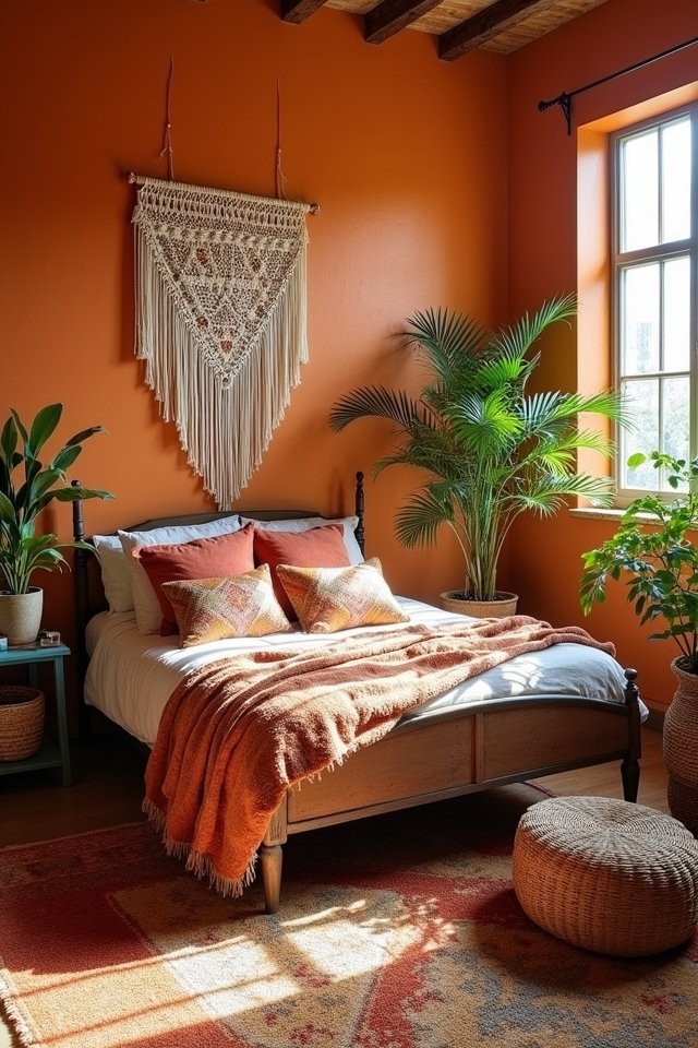 cozy textured orange walls