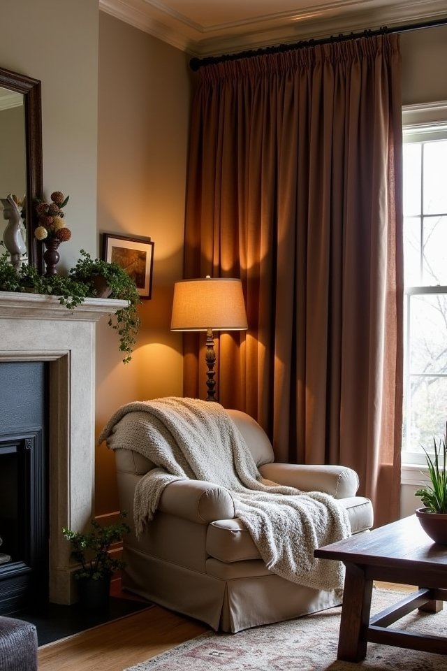 cozy textured reading corner