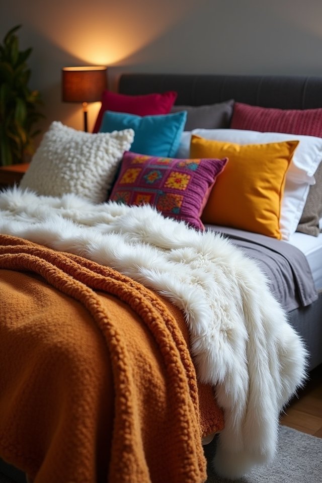 cozy textures with pillows