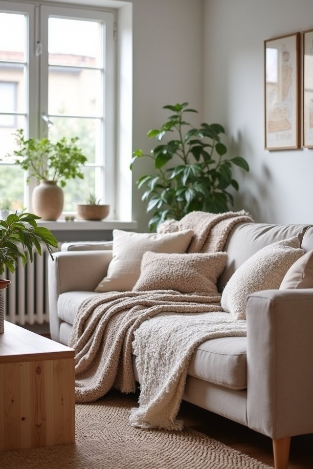 cozy throws and pillows