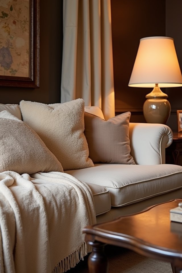 cozy throws and pillows