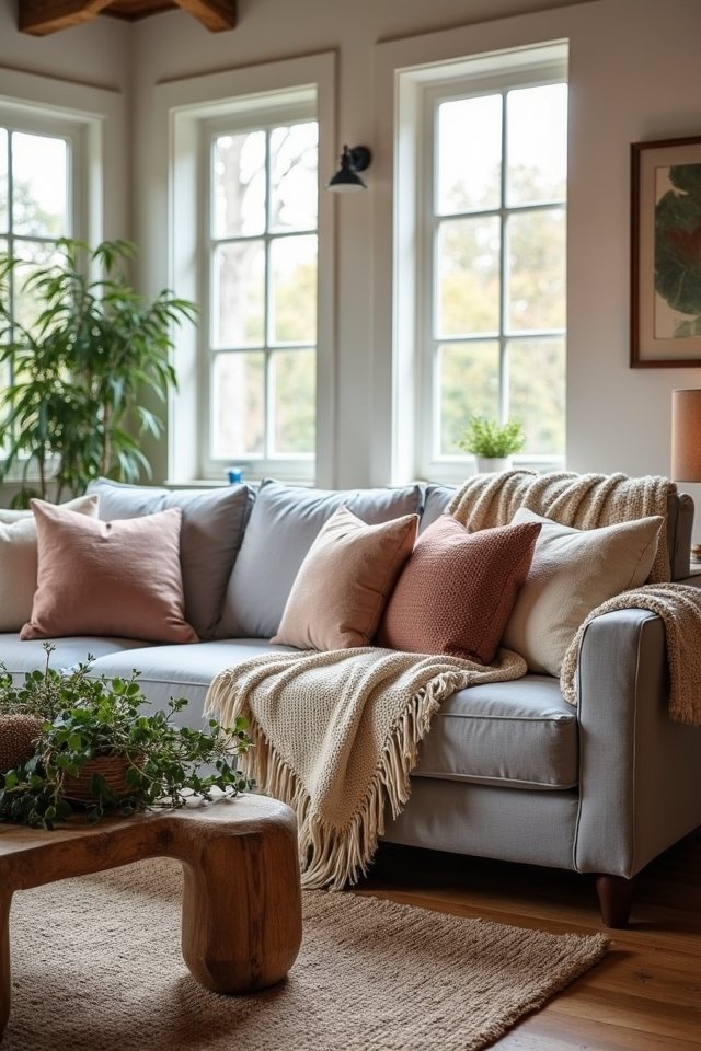cozy throws and pillows
