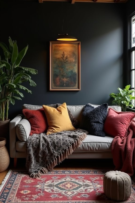 cozy throws and pillows