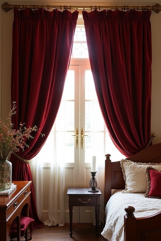 cozy velvet drapes warmth