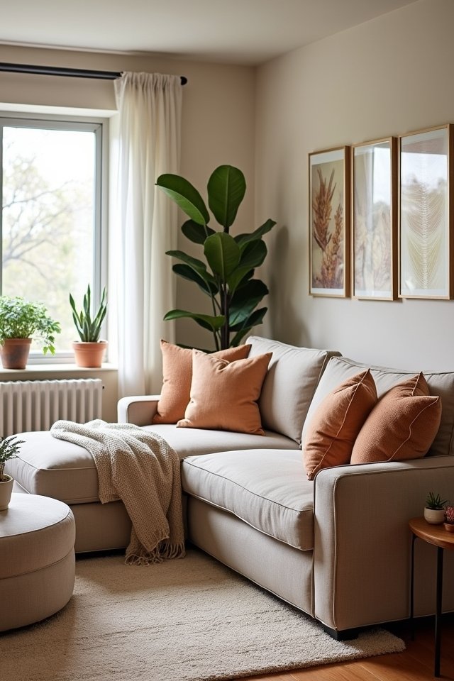 cozy versatile living room setup