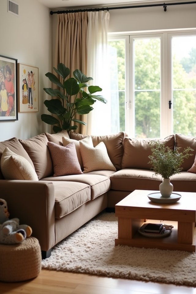 cozy vibrant family space