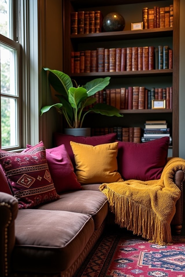 cozy vibrant reading retreat