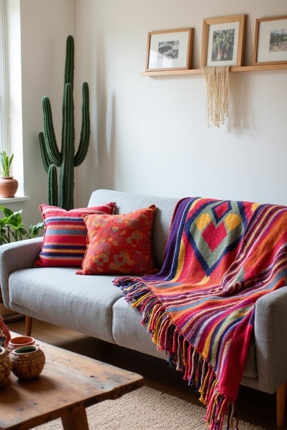 cozy vintage blanket decor