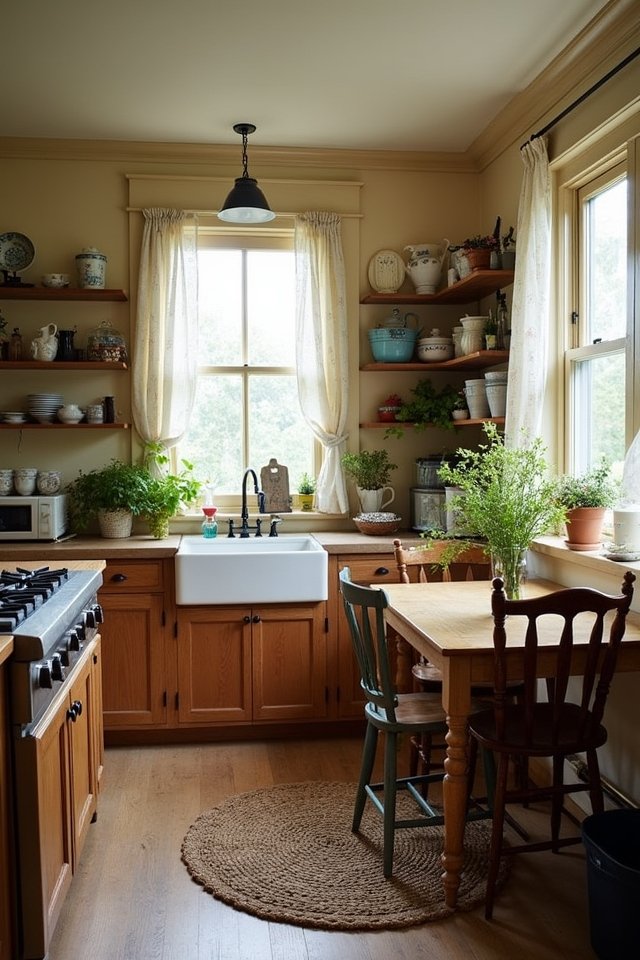 cozy vintage cottage kitchen