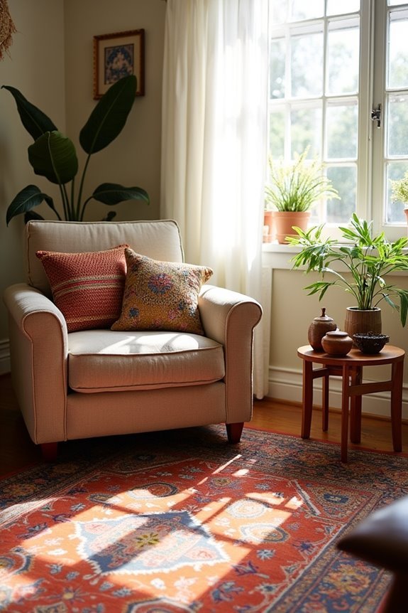 cozy vintage rug warmth