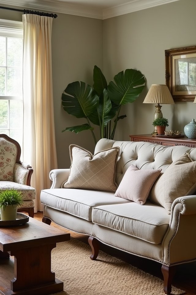 cozy vintage upholstery comfort