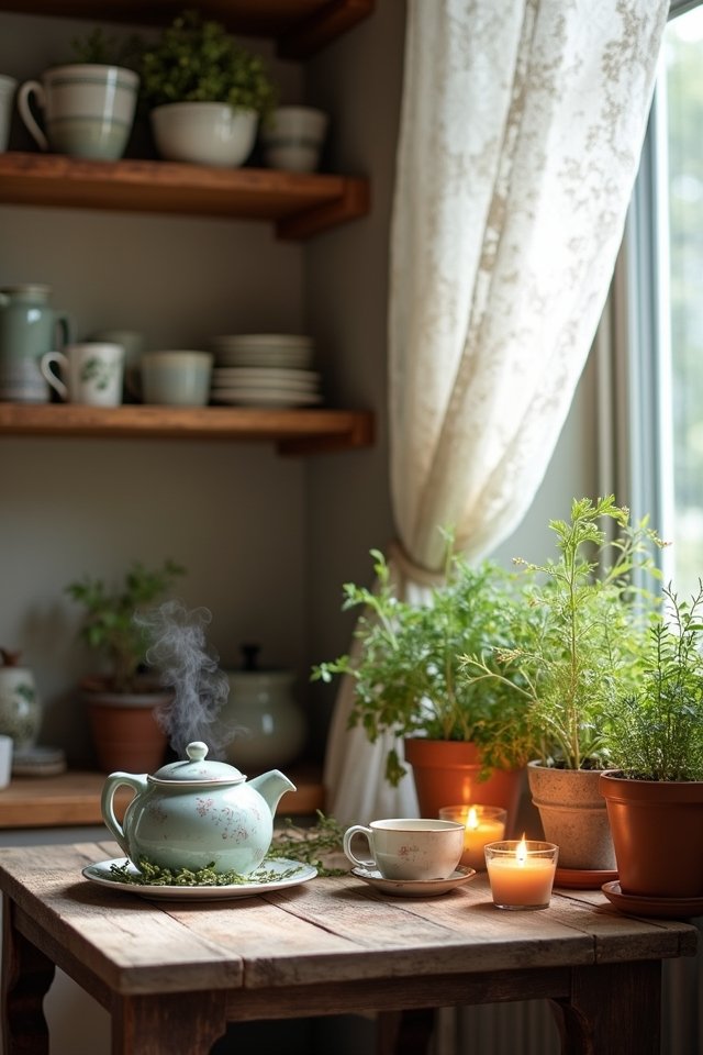 cozy warm beverage corner